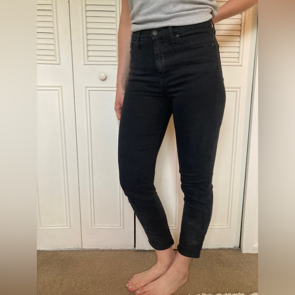 Madewell Stovepipe Black Cropped Jeans